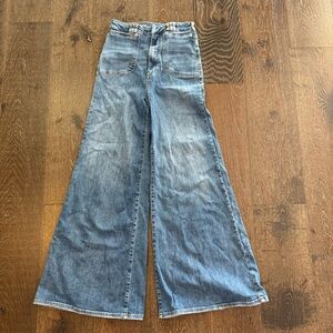 Anthropologie Pilcro Sz 27 Extra Wide Leg Jeans High Rise